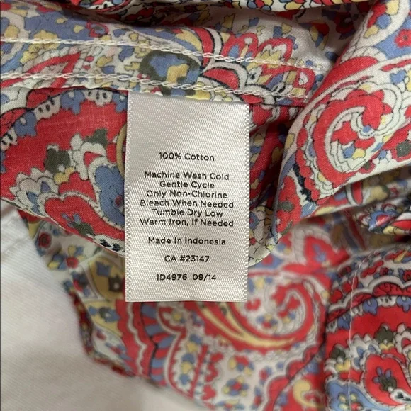 Talbots Paisley Button Down Shirt - Picture 7 of 9